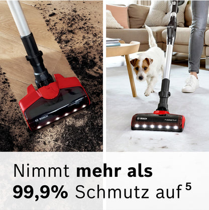 Bosch Unlimited 7 ProAnimal Akku-Staubsauger BKS711PET, beutellos, rot