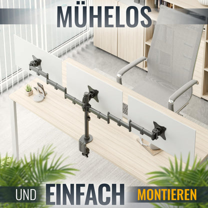 RICOO TS5911 Tisch Monitorhalterung - 3 Monitore 13-32 Zoll