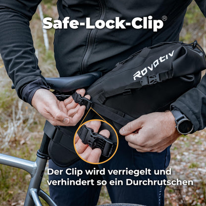 Rovativ Bikepacking Satteltasche ST1, 10 Liter, wasserdicht, TPU