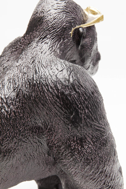 Kare Design Deko Objekt Monkey Beach, Deko Skulptur – Grau/Schwarz