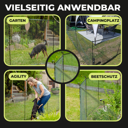 SELFmania Hundezaun Komplettset – 25m 90cm Schwarz