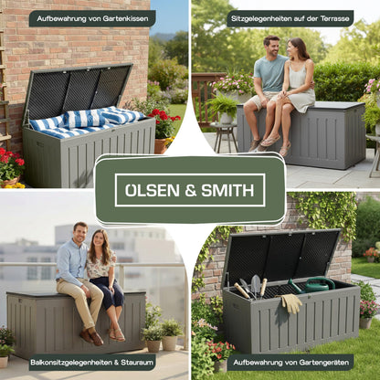 Olsen & Smith Aufbewahrungsbox XXL 830 L mit Deckel, wasserdicht