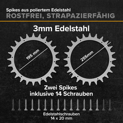 ROBO CLAWS Mähroboter Spikes Edelstahl für Navimow i-Serie, silber
