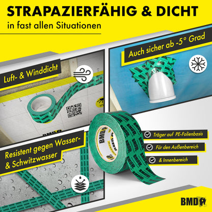 BMD san Dampfsperrklebeband 50mm x 25m – 10 Rollen