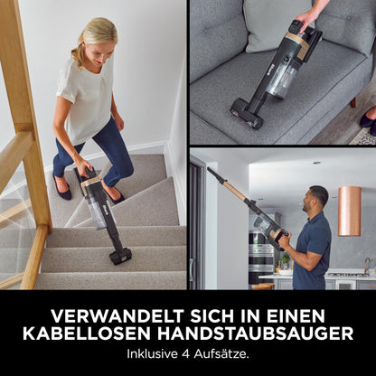 Shark Stratos Akku-Staubsauger IZ400EUTBK, kabellos, grau/roségold