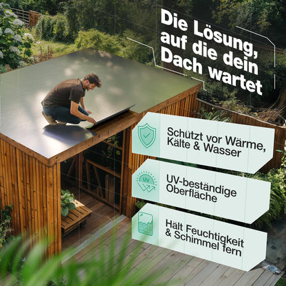 SMABIX® Dachfolie Aluminium selbstklebend Bitumen 5x1m