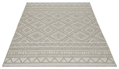 the carpet Calgary Outdoor Teppich Flachgewebe Beige 140 x 200 cm