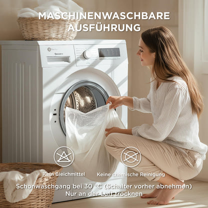 BEDSURE Heizdecke mit Abschaltautomatik 130x180cm - Gestreift Natur