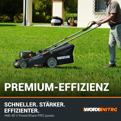 WORX WG737E Nitro Akku-Rasenmäher 40V, 37 cm Schnittbreite