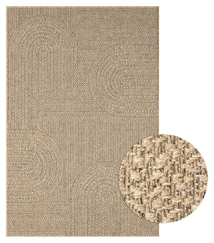 the carpet Kansas Outdoor-Teppich im Jute-Look, Nature, 140 x 200 cm