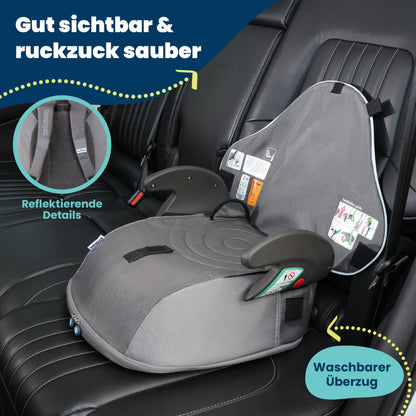 Trunki BoostApak 2-in-1 Sitzerhöhung & Rucksack, i-Size, Grau