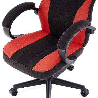 SENSE7 Prism Ergonomischer Gaming Stuhl | Stoff Schwarz-Rot