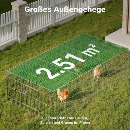 Wiltec Freilaufgehege Kleintiere – 216x116x65 cm stabil