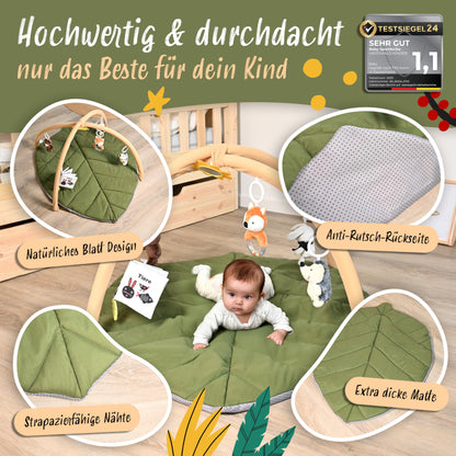 MEERWALD KINDER Baby Spielbogen & Spieldecke XXL Blattform