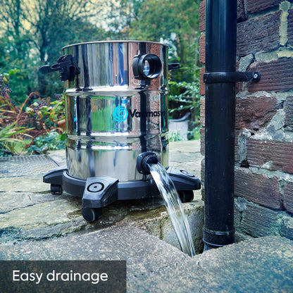 Vacmaster VQ1530SFDC 3in1 Nass- und Trockensauger Bodenstaubsauger, Starke Saugleistung, Wasserablassöffnung, Edelstahl 1500W 30L