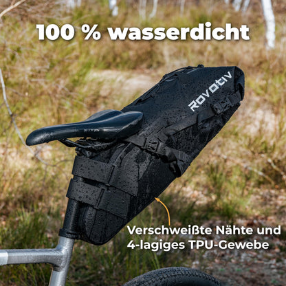 Rovativ Bikepacking Satteltasche ST1, 10 Liter, wasserdicht, TPU