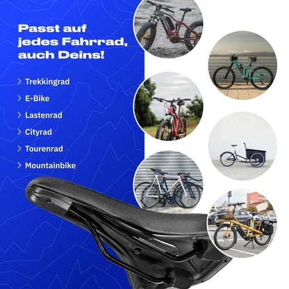 Alpensattel Ergonomischer Fahrradsattel Race+ mit 3D Memory Foam