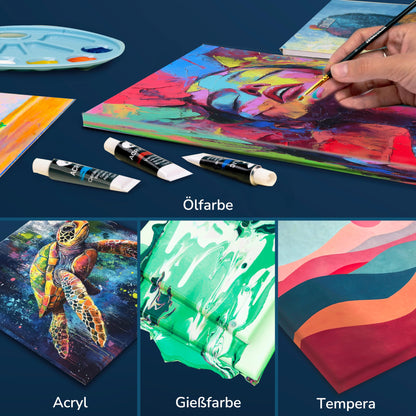 Zenacolor Leinwand Set 80x120 cm - 2 Stück zum Bemalen