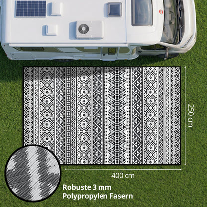 EVOCAMP Outdoor Teppich 250 x 400 cm, wetterfester Kunststoffteppich
