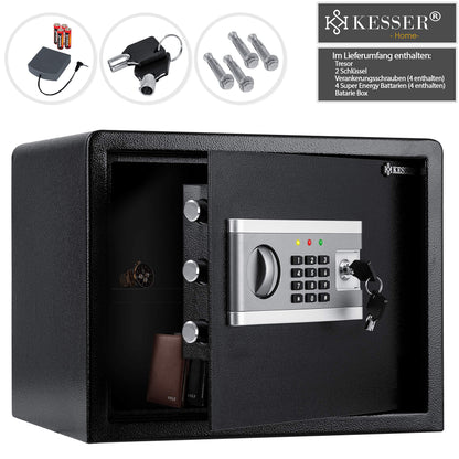 KESSER® Elektronischer Tresor Möbeltresor Zahlenschloss 35x25x25cm