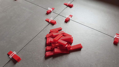 Fliesen Nivelliersystem Set – 6000 Laschen 100 Keile 3mm