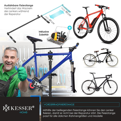 KESSER® Profi Fahrradmontageständer Alu E-Bike - Schwarz