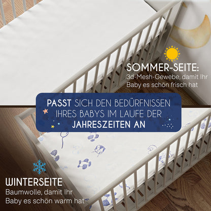 Sweety Fox Babymatratze 70 x 140 cm mit Sommer- und Winterseite