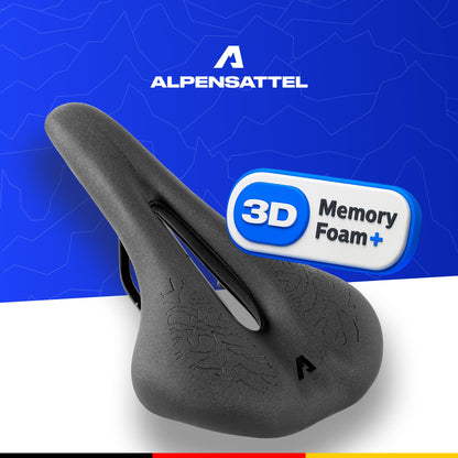 Alpensattel Ergonomischer Fahrradsattel Race+ mit 3D Memory Foam
