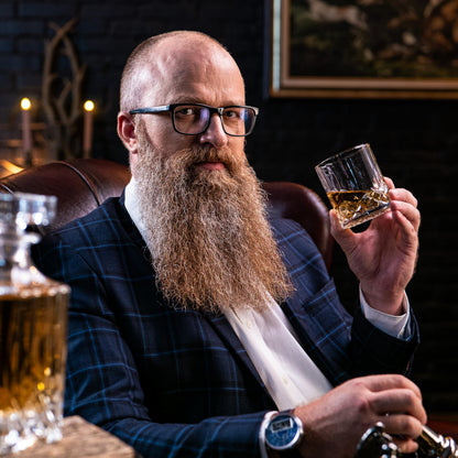 Whisiskey Whiskey Karaffe Set mit 2 Gläsern und 4 Whisky Steinen