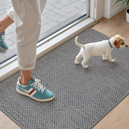 DEXI Schmutzfangmatte Innen Fussmatte - 92x142 cm Grau