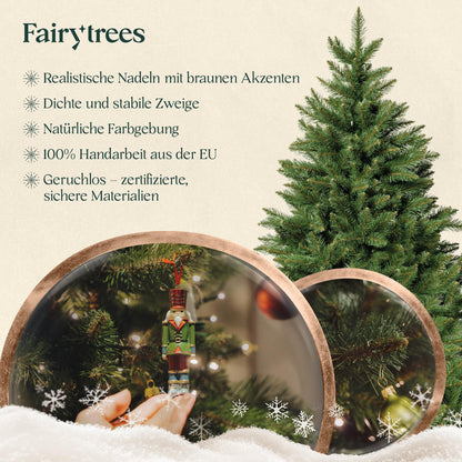 FairyTrees NORDMANNTANNE Weihnachtsbaum künstlich 220cm