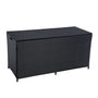 ESTEXO Polyrattan Auflagenbox Kissenbox Schwarz 120 x 50 x 59 cm, Metallgestell mit Polyrattangeflecht