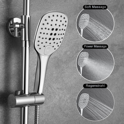 Görbach Regendusche Duschsystem – mit Ablage Chrom, ohne Armatur