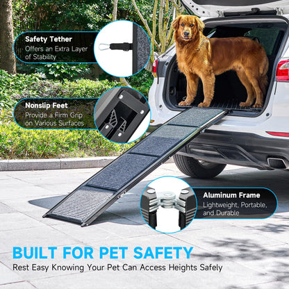 CO-Z Hunderampe faltbar 160cm Einstiegshilfe Auto - für grosse Hunde