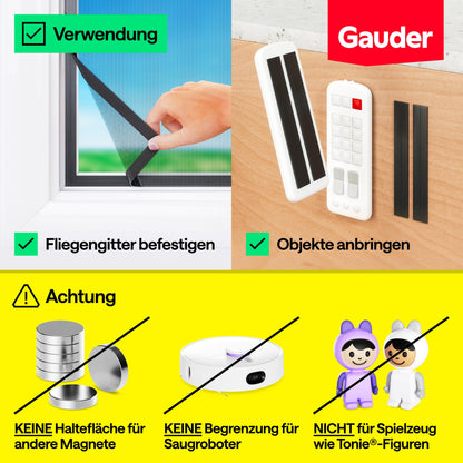 GAUDER A+B Magnetband für Fliegengitter, selbstklebend, 8+8 m