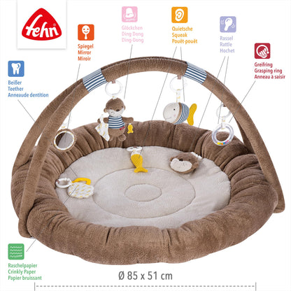 Fehn 3-D-Activity-Nest Otter Spielbogen mit 7 abnehmbaren Spielzeugen