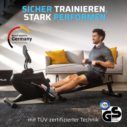 SportPlus Rudergerät Klappbar – extra leiser Magnetwiderstand