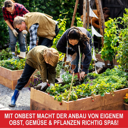 Onbest Premium Hochbeet aus Holz mit Pflanzvlies, 3 Pflanzrahmen