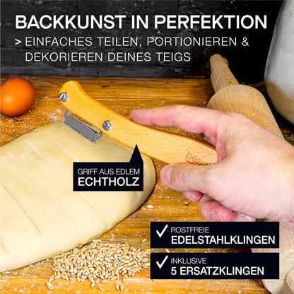 besok Brotbackform mit Deckel, Gusseisen-Set mit Gärkorb & Teigmesser