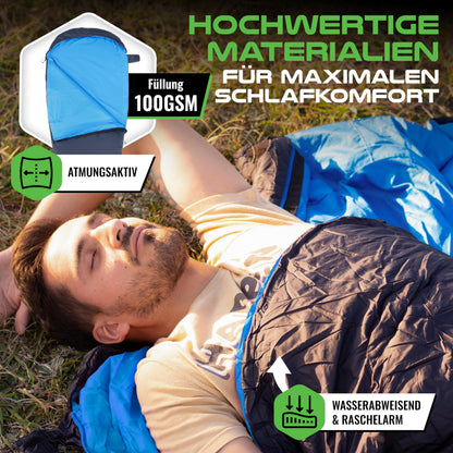 MOUNTREX Sommerschlafsack, Mumienschlafsack, ultraleicht, 760 g