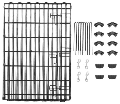 Amazon Basics Laufgehege für Hunde, achteckig, faltbar, mit Tür, 91 cm