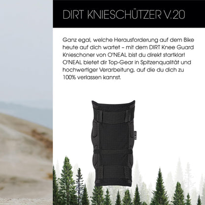 O'NEAL Dirt Knee Guard Knieprotektor BMX MTB, Schwarz Weiss, Grösse S