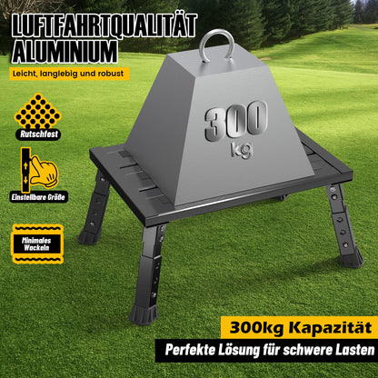 XARILK Aluminium Trittstufe, 3-stufig höhenverstellbar, klappbar
