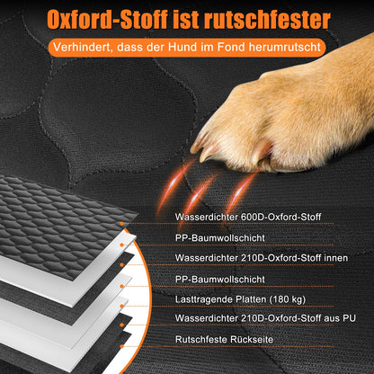 JOEJOY Hundesitz Rückbank Verbreitert mit Bodenplatte