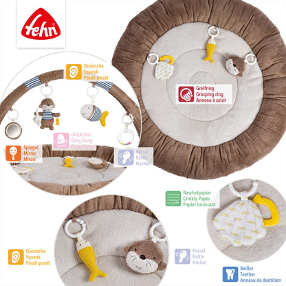 Fehn 3-D-Activity-Nest Otter Spielbogen mit 7 abnehmbaren Spielzeugen