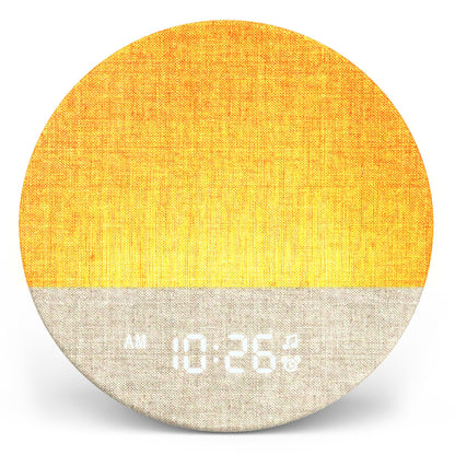 Dreamegg Sunrise 1 Tageslichtwecker mit White Noise und Nachtlicht, weicher Baumwoll-Leinen-Bezug