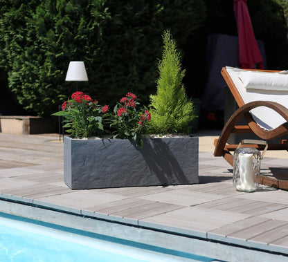 EDA Volcania'Up Blumenkasten 57 l mit Wasserspeicher, anthrazitgrau