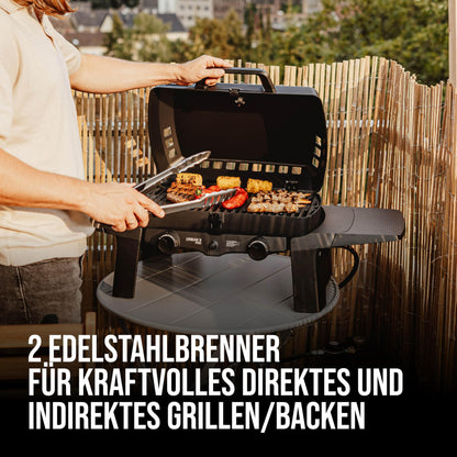 Enders Urban II Gasgrill Tischgrill – 2 Brenner, Thermometer