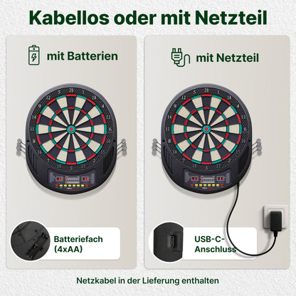 Ultrasport Elektronische Dartscheibe Profi Set ohne Türen