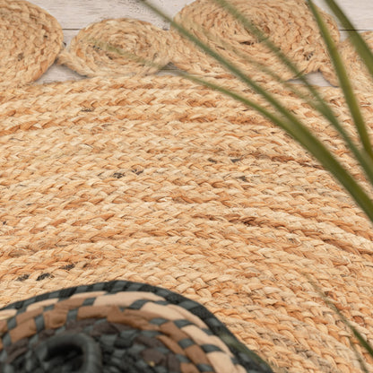 Paco Home Teppich Rund Jute Boho Wohnzimmer - 200 cm Natur 2